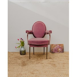 Fauteuil en velours et clouté n°723