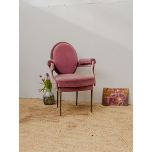 Fauteuil en velours et clouté n°723