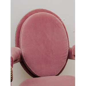 Fauteuil en velours et clouté n°723