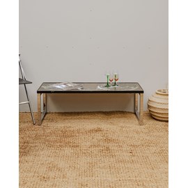 Table basse berlarti noire et argentée n°823