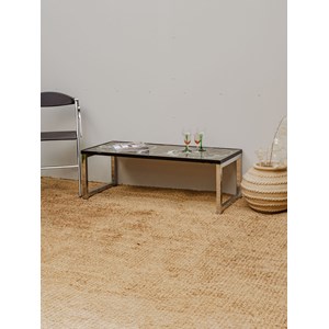 Table basse berlarti noire et argentée n°823