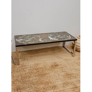 Table basse berlarti noire et argentée n°823