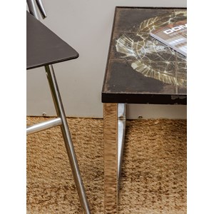 Table basse berlarti noire et argentée n°823