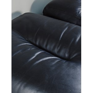 Paire de poufs en cuir noir n°79