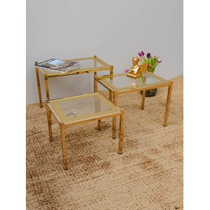 Tables gigognes dorées n°140