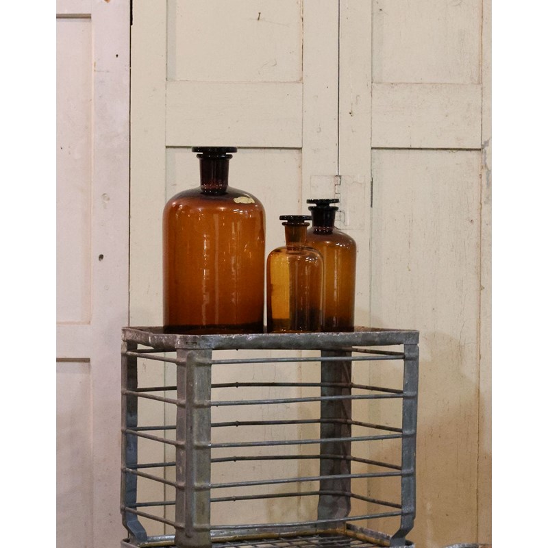 Nsemble de pots d'apothicaire en verre n°824