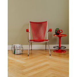 Chaise en scoubidou rouge n°1292