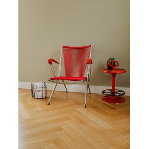 Chaise en scoubidou rouge n°1292