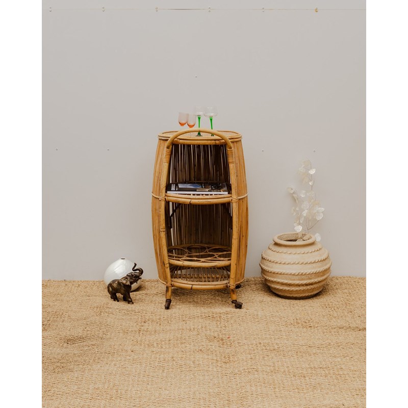 Desserte bar en rotin n°172