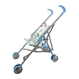 Poussette canne en tissu bleu 54 cm