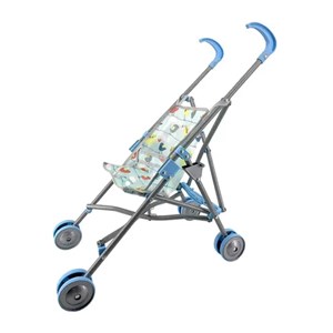 Poussette canne en tissu bleu 54 cm