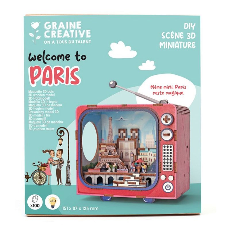 Maquette bois 3d - tv paris