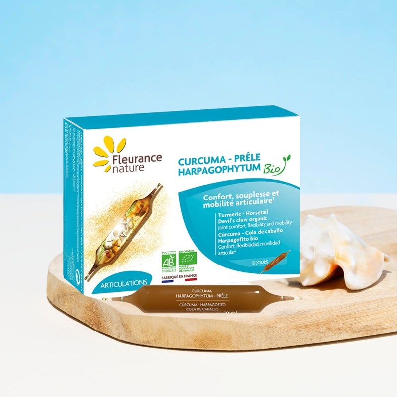 Ampoules confort articulaire - curcuma, harpagophytum, prêle bio