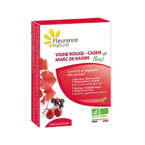 Vigne rouge, cassis, marc de raisin - circulation pour des jambes légères