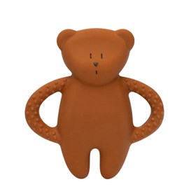 Ourson de dentition en caoutchouc naturel caramel