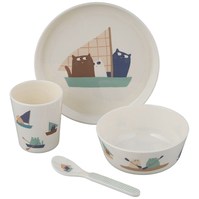 Coffret repas les chats marins (4 pièces)