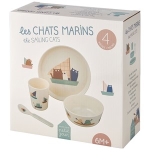 Coffret repas les chats marins (4 pièces)
