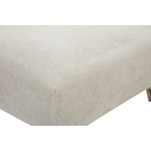 Pouf repose-pieds en tissu chenille beige et bois clair l75 cm bastille