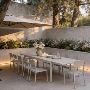 Table de jardin avec allonges