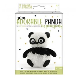 Kit pompons mon adorable panda