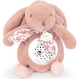 Veilleuse musicale projections d'étoiles rose (24 cm)