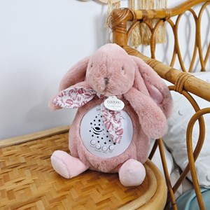 Veilleuse musicale projections d'étoiles rose (24 cm)