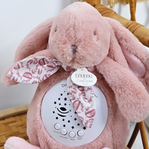 Veilleuse musicale projections d'étoiles rose (24 cm)