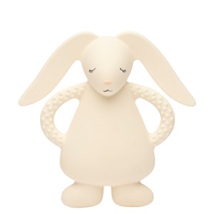 Lapin de dentition en caoutchouc naturel crème