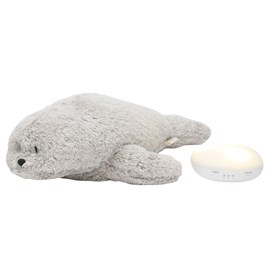 Peluche veilleuse phoque nature bio gris