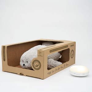 Peluche veilleuse phoque nature bio gris