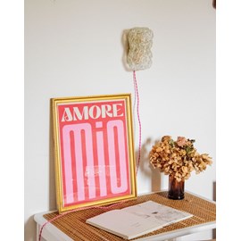 Applique florale rectangulaire en verre n°183