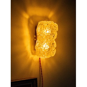 Applique florale rectangulaire en verre n°183