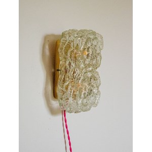 Applique florale rectangulaire en verre n°183