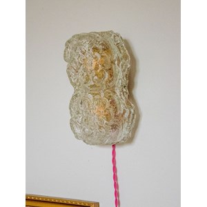 Applique florale rectangulaire en verre n°183