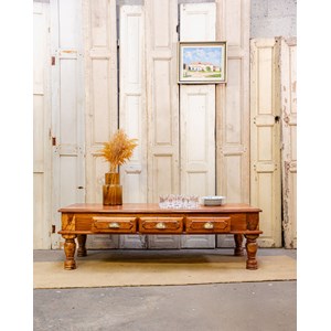 Table basse grand format  en bois exotique n°477