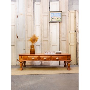 Table basse grand format  en bois exotique n°477