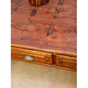 Table basse grand format  en bois exotique n°477