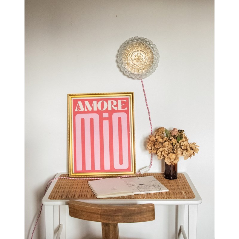 Applique florale dorée en verre n°162