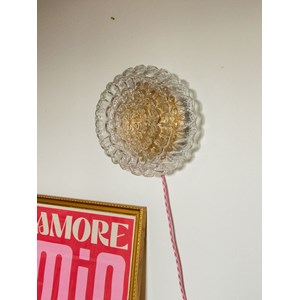 Applique florale dorée en verre n°162