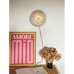 Applique florale dorée en verre n°162