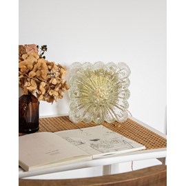 Applique carrée dorée en verre n°180