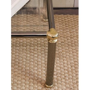 Table basse en verre et chrome n°826