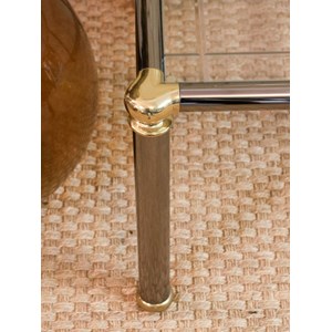 Table basse en verre et chrome n°826