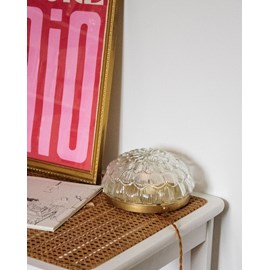 Applique fleur dorée en verre n°175