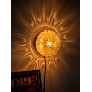 Applique fleur dorée en verre n°175