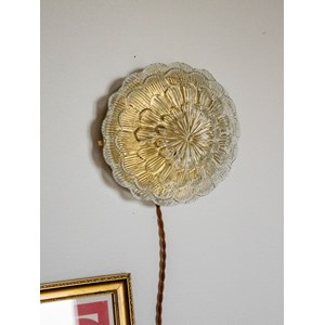 Applique fleur dorée en verre n°175