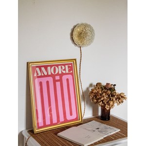 Applique fleur dorée en verre n°175