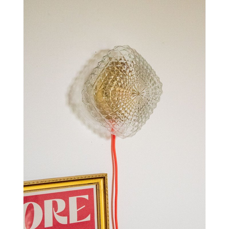 Applique losange en verre et métal n°154