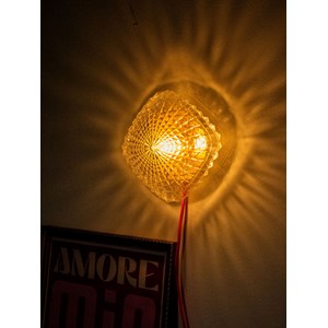 Applique losange en verre et métal n°154