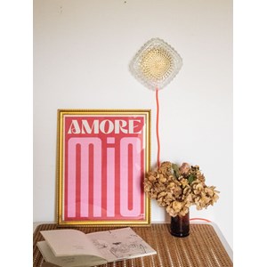 Applique losange en verre et métal n°154